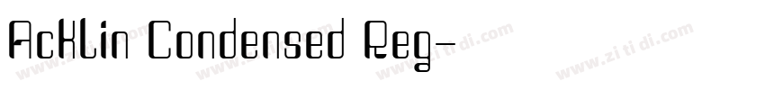 Acklin Condensed Reg字体转换